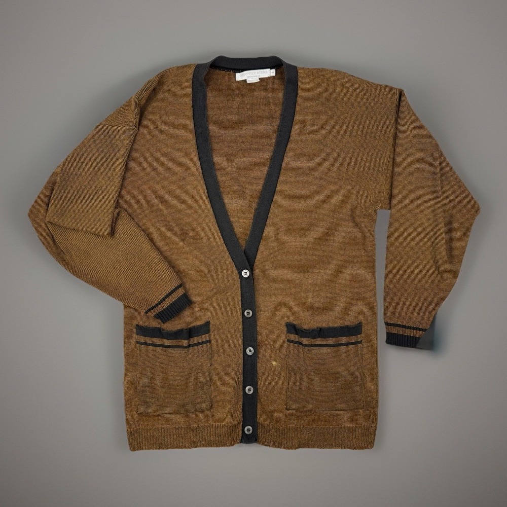 Vintage Grandpa Academia Cardigan Geoffrey Beene USA Cotton